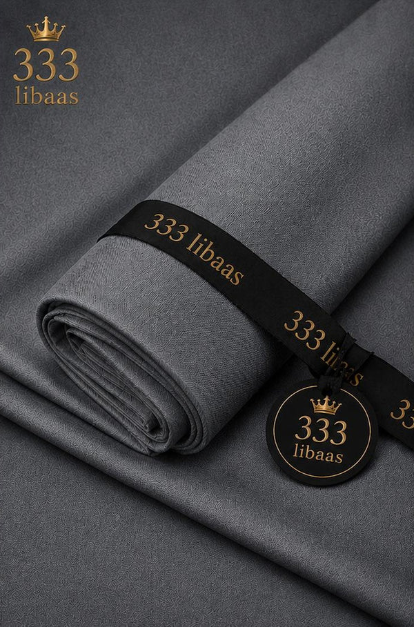 Premium Summer Wash & Wear (Unstitched) - Steel Grey | 333 Libaas