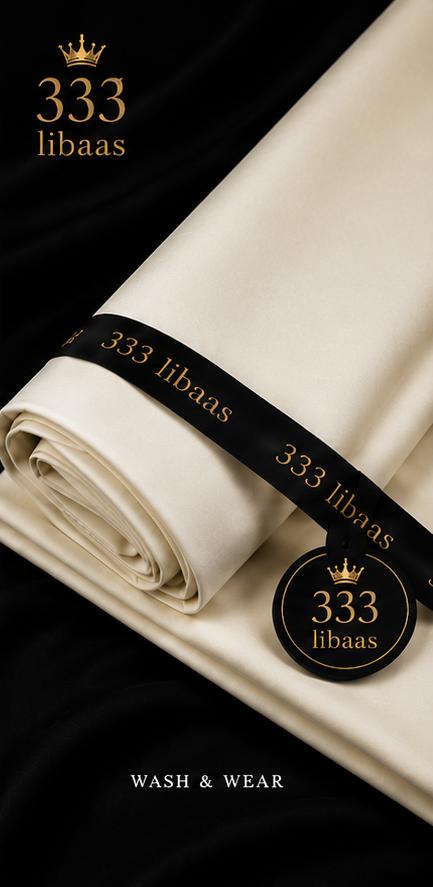 Premium Summer Wash & Wear (Unstitched) -Ivory | 333 Libaas