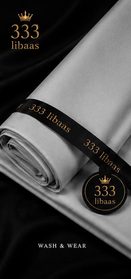 Premium Summer Wash & Wear (Unstitched) - Light Grey | 333 Libaas