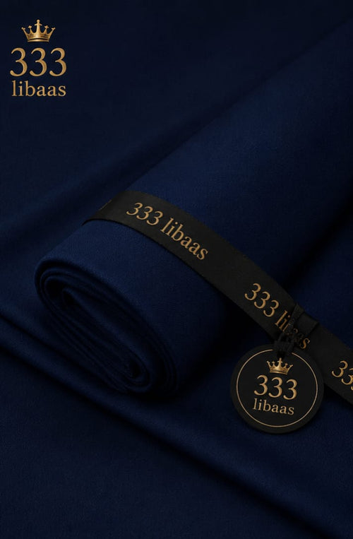 Premium Summer Wash & Wear (Unstitched) - Dark Navy | 333 Libaas