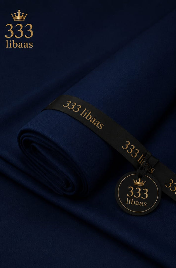Premium Summer Wash & Wear (Unstitched) - Dark Navy | 333 Libaas