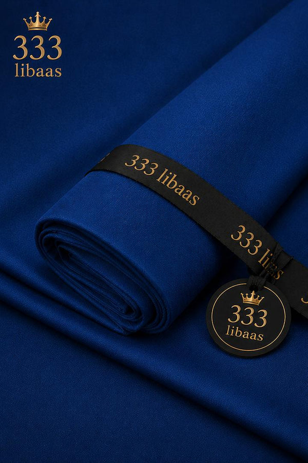 Premium Summer Wash & Wear (Unstitched) - Royal Blue | 333 Libaas