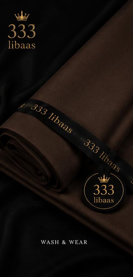 Premium Summer Wash & Wear (Unstitched) - Chocolate | 333 Libaas