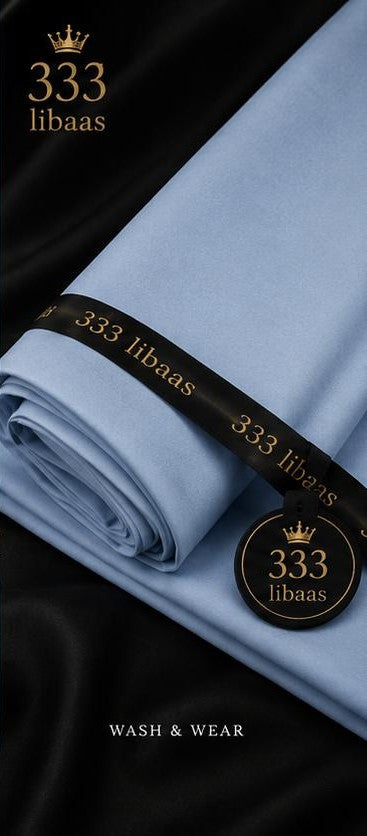 Premium Summer Wash & Wear (Unstitched) - Light Blue | 333 Libaas