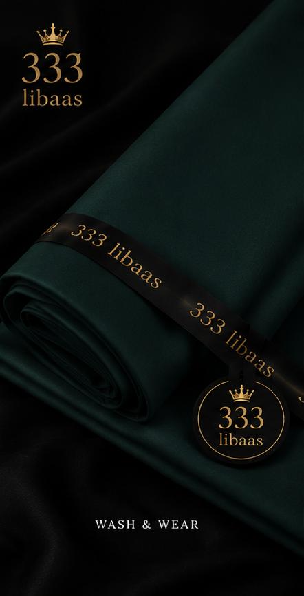 Premium Summer Wash & Wear (Unstitched) - Dark Green | 333 Libaas
