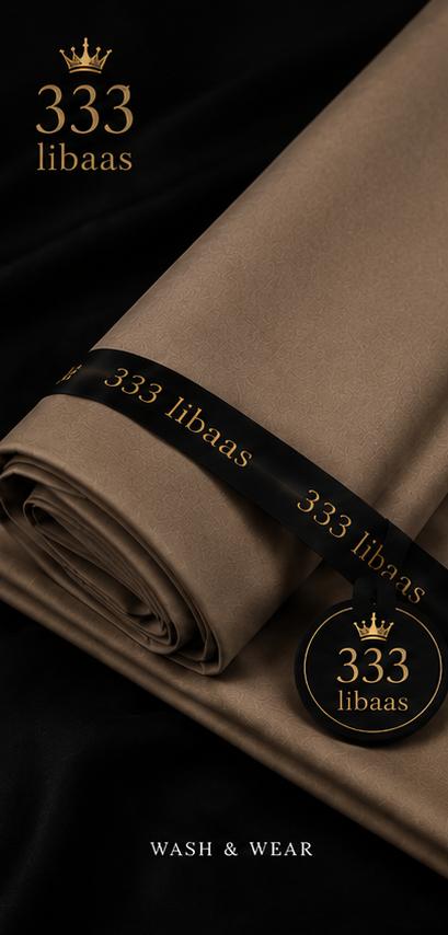 Premium Summer Wash & Wear (Unstitched) - Sand Brown | 333 Libaas