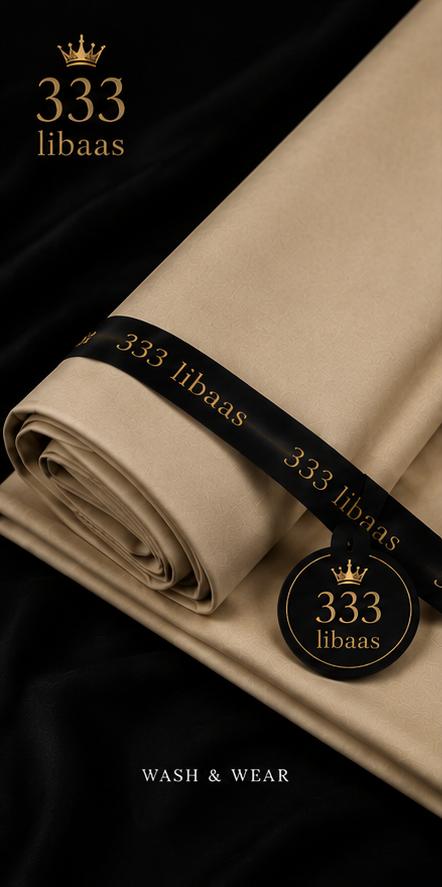 Premium Summer Wash & Wear (Unstitched) -Beige | 333 Libaas